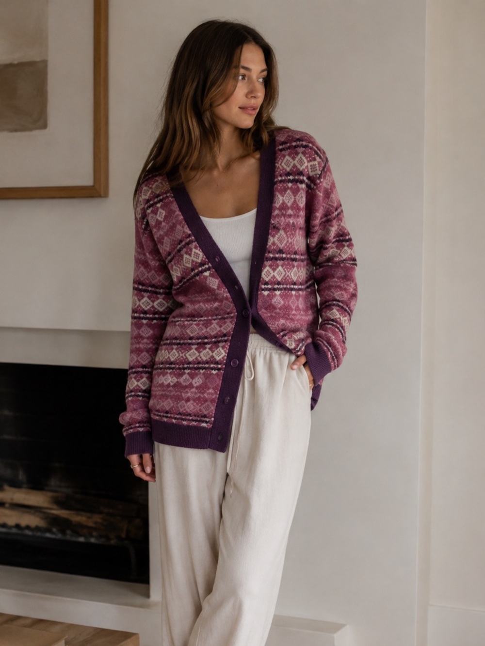 Cozy Cardigan in Rich Purple NWT